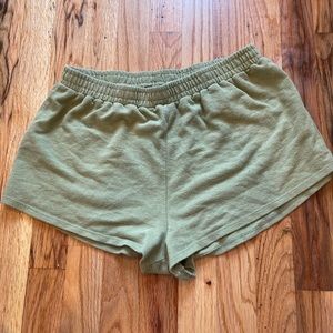 Forever 21 green comfy shorts